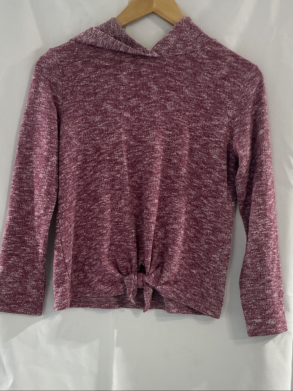 Old Navy Marled Mauve Hoodie with Front Tie